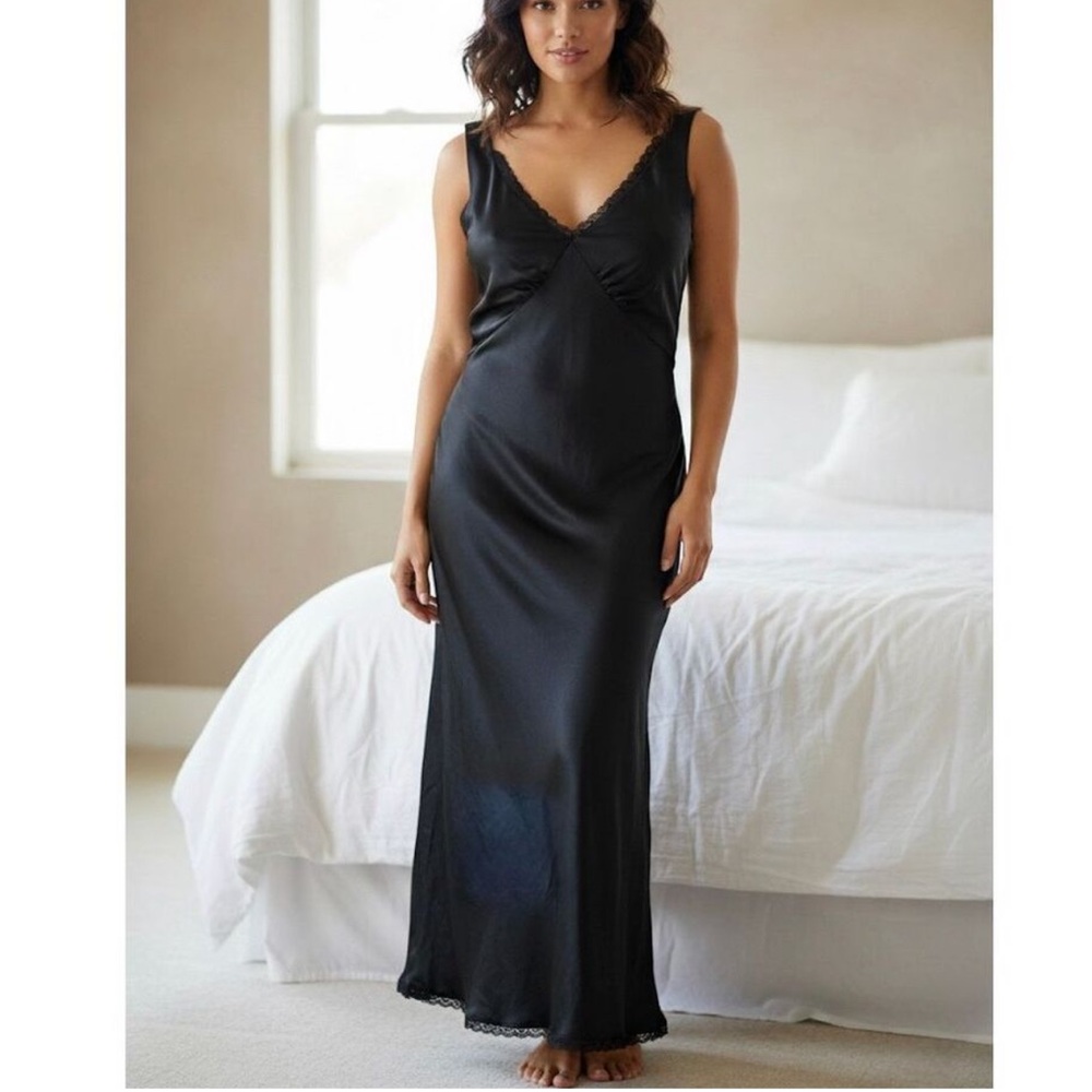 NWT American eagle black slip dress